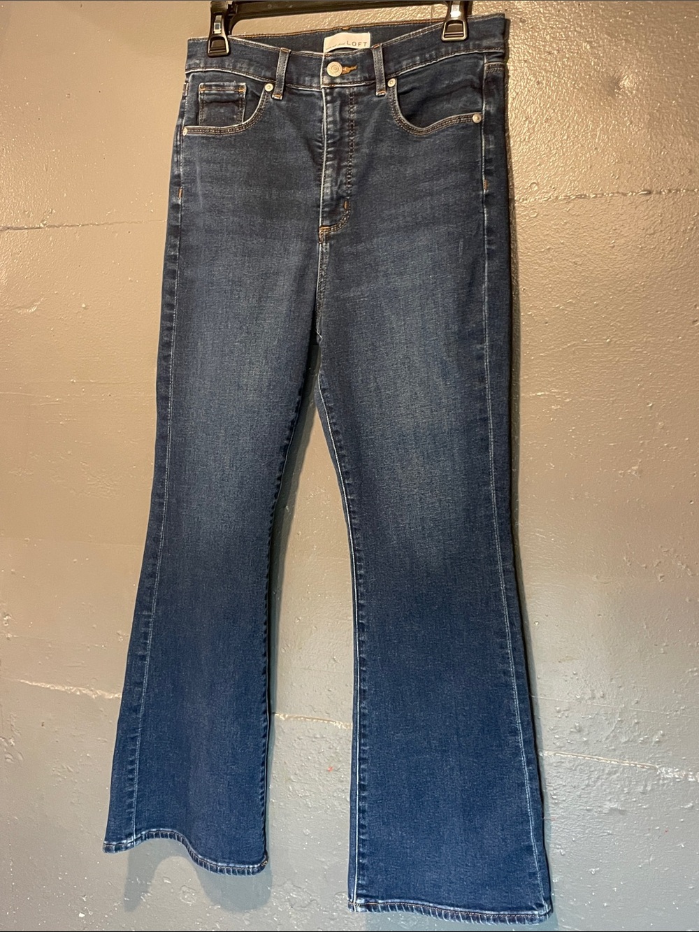 LOFT Dark Blue Wide Leg Jeans